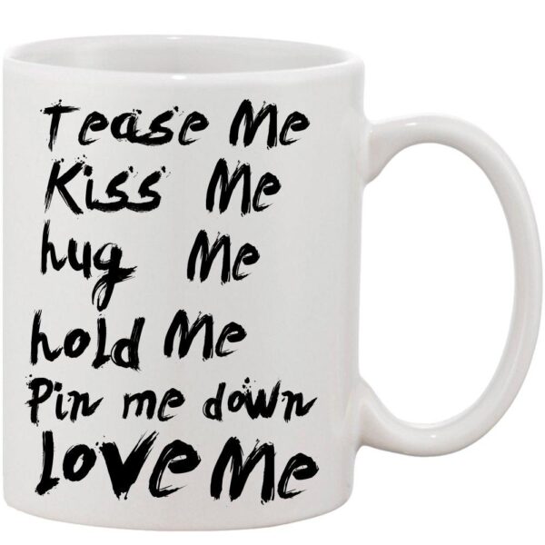Crazy Sutra Classic Teas Me Kiss Me Printed Ceramic Coffee/Milk Mug | Funky  Coffee/Milk Mug (White, 11 oz)