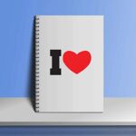 Crazy Sutra Single Ruled Printed Cover Spiral Bound Premium Notebook for Personal Diary, Doodle, Notes, Planner - A5 Size, 100pages (Note-IHeart6)