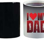 Crazy Sutra Classic Special Father's Day Printed Ceramic Funky One Liner Coffee Mug/Milk Mug, Black (MugMagic-ILoveMyDad)