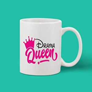 Crazy Sutra Classic Printed Drama Queen Ceramic Coffee/Milk Mug | Funky One Liner Coffee/Milk Mug (Mug-DramaQueen_C)