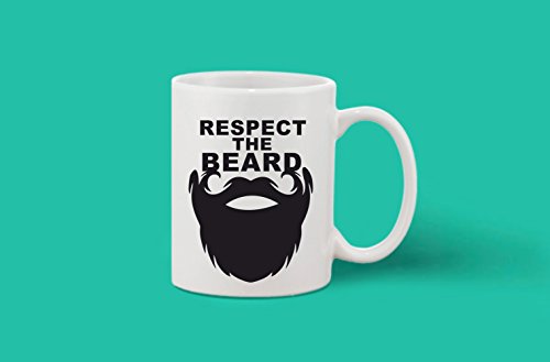 Crazy Sutra Classic Printed Beard Special Ceramic Coffee/Milk Mug | Funky One Liner Coffee/Milk Mug (Mug-RespectTheBeard_C)