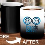 Crazy Sutra Classic Printed Ceramic Magic Mug - Coffee Mug/Milk Mug, Black (Mug-MagicFriends4Forever3)