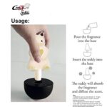 Crazy Sutra Ceramic Teddy Bear Aroma Reed Fragrance Oil Diffuser/Vaporizer for Room, Bathroom, Car Fragrance, Toilet Diffuser - 1pc. (Random Color) with 60ml Reed Fragrance Oil (Romance Fragrance)