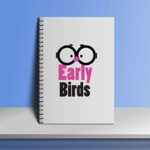 Crazy Sutra Single Ruled Printed Cover Spiral Bound Premium Notebook for Personal Diary, Doodle, Notes, Planner - A5 Size, 100pages (Note-EarlyBird7)