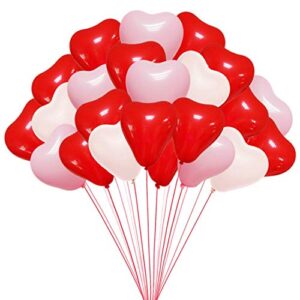 Crazy Sutra Party Heart Shaped Balloon Red & White (Pack of 100pc).