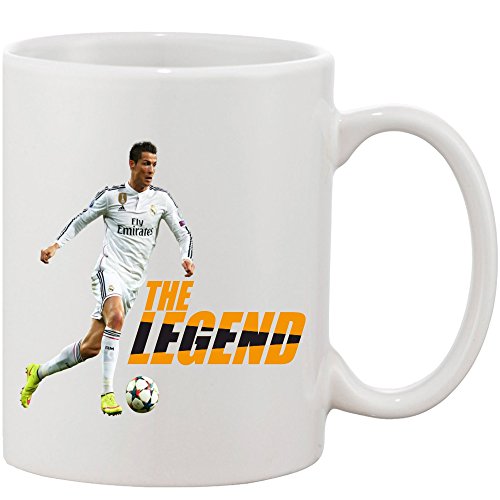 Crazy Sutra Classic Printed Special Football The Legend Ceramic Coffee/Milk Mug | Funky One Liner Coffee/Milk Mug (Mug-TheLegend)