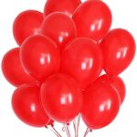 Crazy Sutra 12 inch HD Metallic Finish Balloons for Birthday / Anniversary Party Decoration (Red, 100)