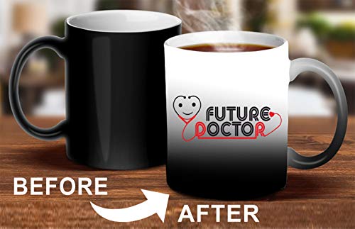 Crazy Sutra Classic Printed Ceramic Magic Mug - Coffee Mug/Milk Mug, Black (Mug-MagicFutureDoctor5)