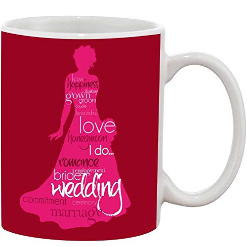 Crazy Sutra Classic Shadow Girl with Text Printed Ceramic Milk/Coffee Mug(11oz)