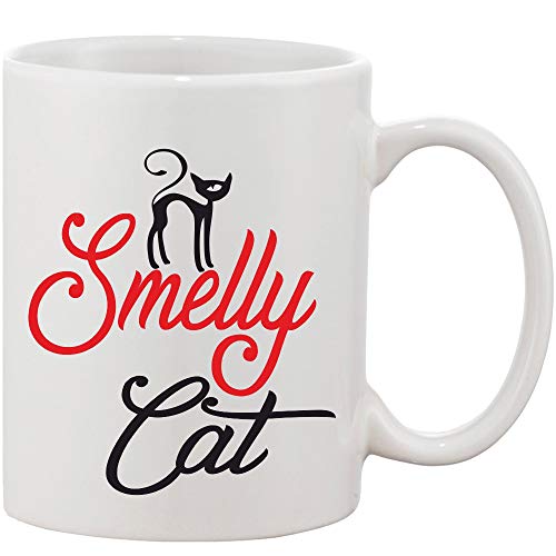 Crazy Sutra Classic Printed Ceramic Coffee/Milk Mug | Funky One Liner Coffee/Milk Mug (Mug-SmellyCat_1)