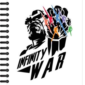 Crazy Sutra Single Ruled Printed Cover Spiral Bound Premium Notebook for Personal Diary, Doodle, Notes, Planner - A5 Size, 100pages (Note-InfinityWar_C)