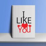Crazy Sutra Single Ruled Printed Cover Spiral Bound Premium Notebook for Personal Diary, Doodle, Notes, Planner - A5 Size, 100pages (Note-ILikeYou6)
