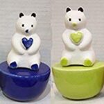 Crazy Sutra Ceramic Teddy Bear Aroma Reed Fragrance Oil Diffuser/Vaporizer for Room, Bathroom, Car Fragrance, Toilet Diffuser - 1pc. (Random Color) with 60ml Reed Fragrance Oil (Romance Fragrance)