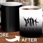 Crazy Sutra Classic Printed Ceramic Magic Mug - Coffee Mug/Milk Mug, Black (Mug-MagicFriends1)