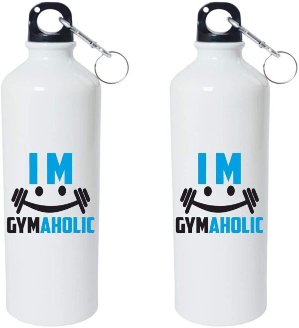 Crazy Sutra Classic Printed Gym Special Water Bottle/Sipper White - 600Ml (Sipper-ImGymaholic1)