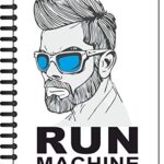 Crazy Sutra Single Ruled Printed Cover Spiral Bound Premium Notebook for Personal Diary, Doodle, Notes, Planner - A5 Size, 100pages (Note-RunMachine1)