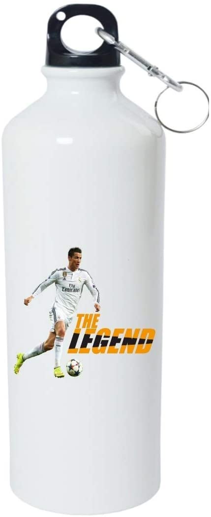 Crazy Sutra Classic Printed Quote Water Bottle/Sipper White - 600Ml (TheLegend_W)
