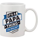 Crazy Sutra Classic Special Father's Day Printed Ceramic Funky One Liner Coffee Mug/Milk Mug, Black (MugMagic-It'sAPapaThing)
