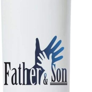 Crazy Sutra Classic Printed Quote Water Bottle/Sipper - 600Ml (Father&Son_W)