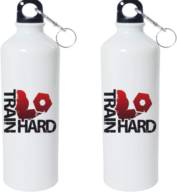 Crazy Sutra Classic Printed Quote Water Bottle/Sipper - 600Ml (TrainHard_W)