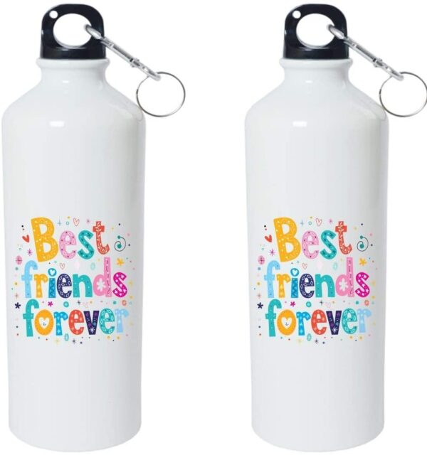 Crazy Sutra Classic Printed Water Bottle/Sipper - 600Ml (SchoolBottles-BestFrndForever_W)