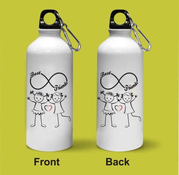 Crazy Sutra Classic Printed Best Friends Quote Water Bottle/Sipper - 600Ml