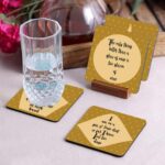 Crazy Sutra Premium HD Printed Standard Size Coasters for Tea Coffee Cups, Mugs, Beer Mugs, Cans Bar Glass, Home, Kitchen, Office, Desk Set of 4 Coasters (Cos-IAmOn3)