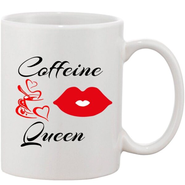 Crazy Sutra Classic Coffe Queen Printed Ceramic Coffee/Milk Mug | Funky  Coffee/Milk Mug (White, 11 oz)