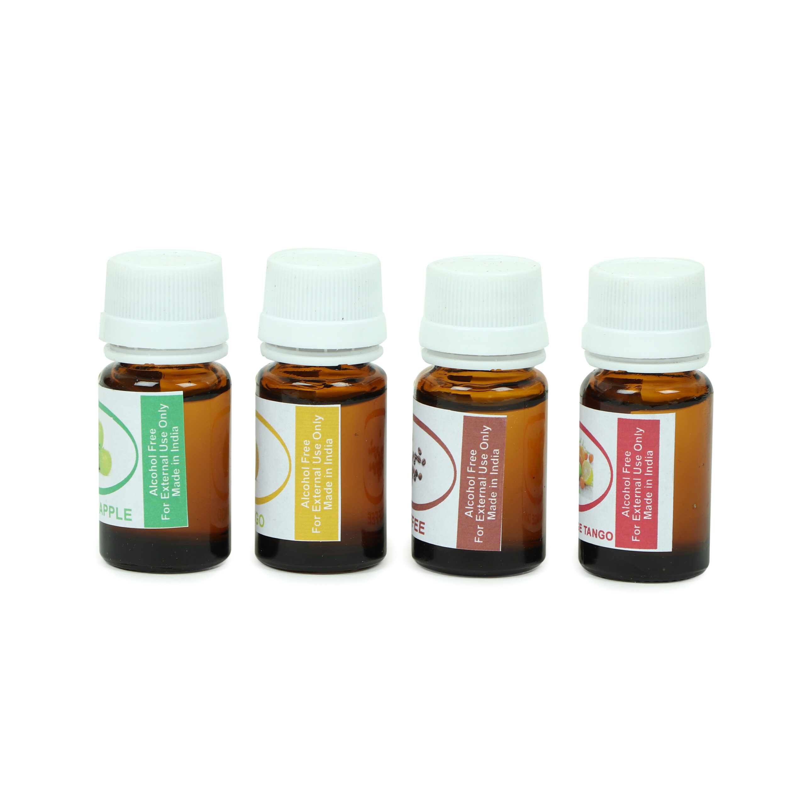 Crazy Sutra Latest Fragrance Oil for Soap Making Combo Pack of 10ml Each (Coffee, Mango, Green Apple and Limon Orange)