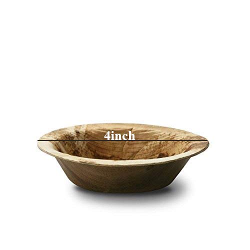Crazy Sutra Areca Palm Leaf Bowls Eco-Friendly Disposable Cutlery Round Bowls 4 Inch Diameter (Pack of 25pc)