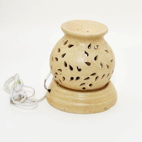 Crazy Sutra  Ceramic Electric Aroma Diffuser Matki Shape Oil Burner with Electric Mirchi Bulb(Color-Yellow  Size- Large )