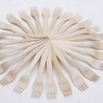 Crazy Sutra Combo of Disposable Wooden Spoon (50Pc) Fork (50Pc) for Lunch Dinner Functions,Parties,Wedding, Birthdays, Travel Great for Parties, Bbqs, Picnics and Events