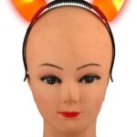 Crazy Sutra Devil Horn Headband 2pc with LED Light Red Headband Sequin Devil Horns Headband