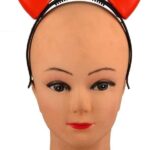 Crazy Sutra Devil Horn Headband 2pc with LED Light Red Headband Sequin Devil Horns Headband