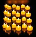 Crazy Sutra Battery Operated LED Candle Tealight Diya Yellow 20pc & MultiColor 24pc Decorative Lights for Home Decoration