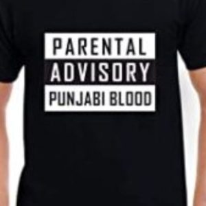 Crazy Sutra Men's 100% Cotton Half Sleeve Casual Printed Parental Advisory T-Shirt (Black Color)