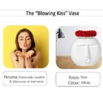 Upbeat Happy Face Vase & Blowing Kiss Face Vase