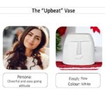 Upbeat Happy Face Vase & Blowing Kiss Face Vase