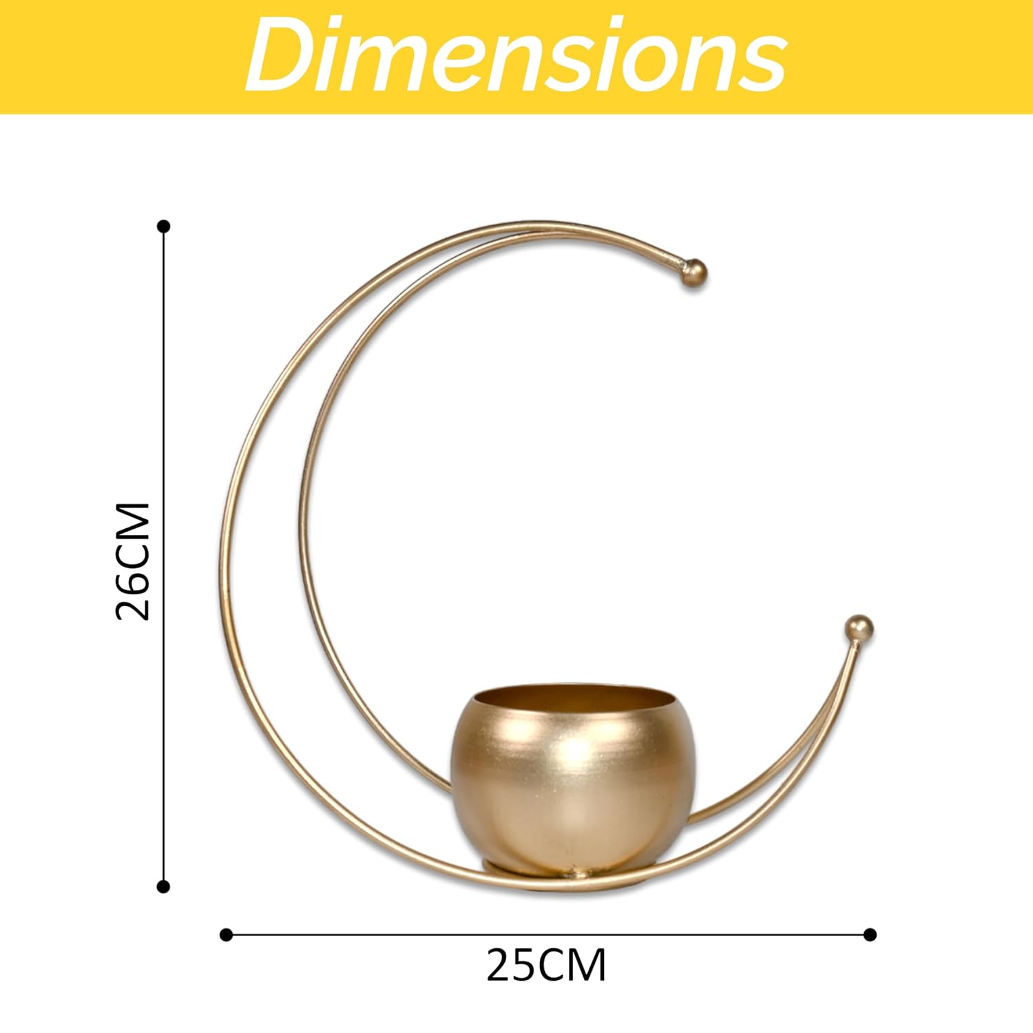 Geometric Metal Flower Vase Diwali Gift Items for Home Decoration Tabletop, Side Table, Living Room, Home Office Decoration, Home Decorative Items, Golden 9 Inches Height