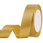 Golden satin ribbon roll for gift wrapping and decoration – 2 rolls of 10m each – reusable and glossy polyester material