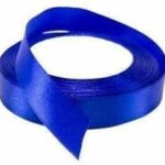 Royal Blue Satin Ribbon Roll by Crazy Sutra – 1 inch wide, 2pcs, glossy finish for crafts, gift wrapping, and decorative use.