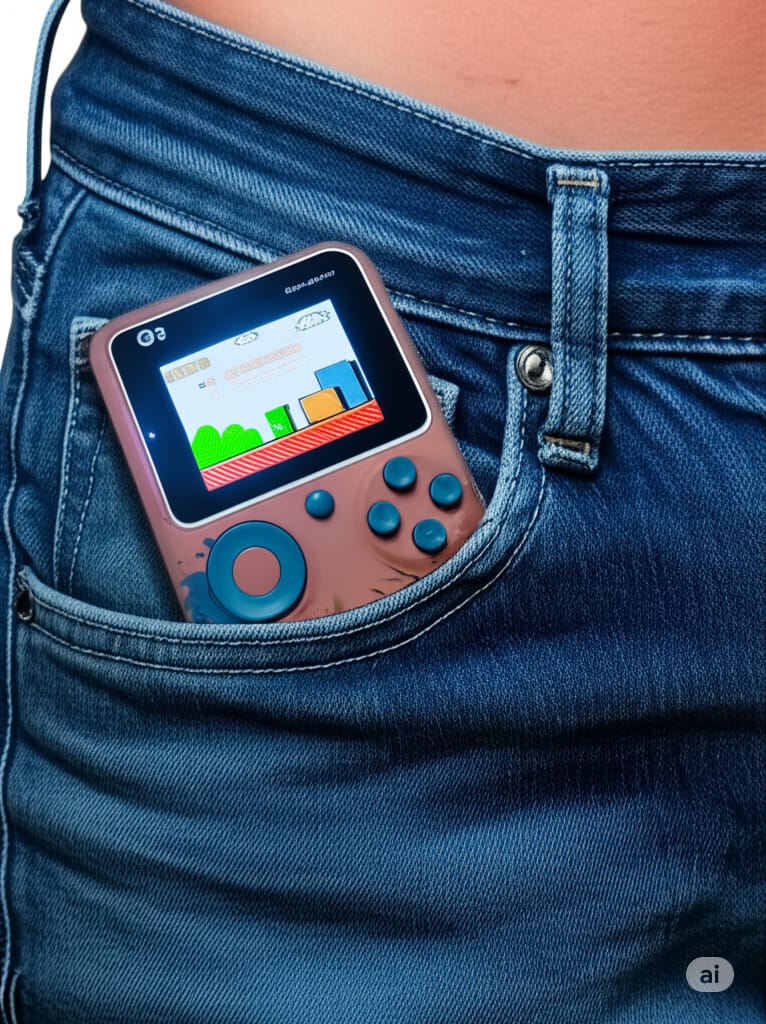 Crazy Sutra G5 Handheld Video Game Console with 400 Built-in Classic Retro Games – 3-Inch Colour Display, Rechargeable Battery, Portable Gaming Player for Kids & Adults