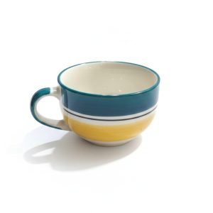 Naturra by Crazy Sutra Handcrafted Ceramic Broad Tea Cup | Stylish Stoneware Coffee & Tea Mug | Microwave & Dishwasher Safe | Modern Glazed Finish