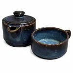 ceramic tea cup with lid and spout