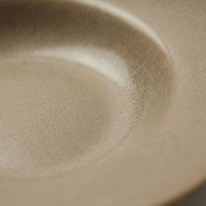 Crazy Sutra Naturra Brown Ceramic Plate Set of 2 | Stoneware Soup & Salad Bowls | Wide Rim Dinner Serving Plates