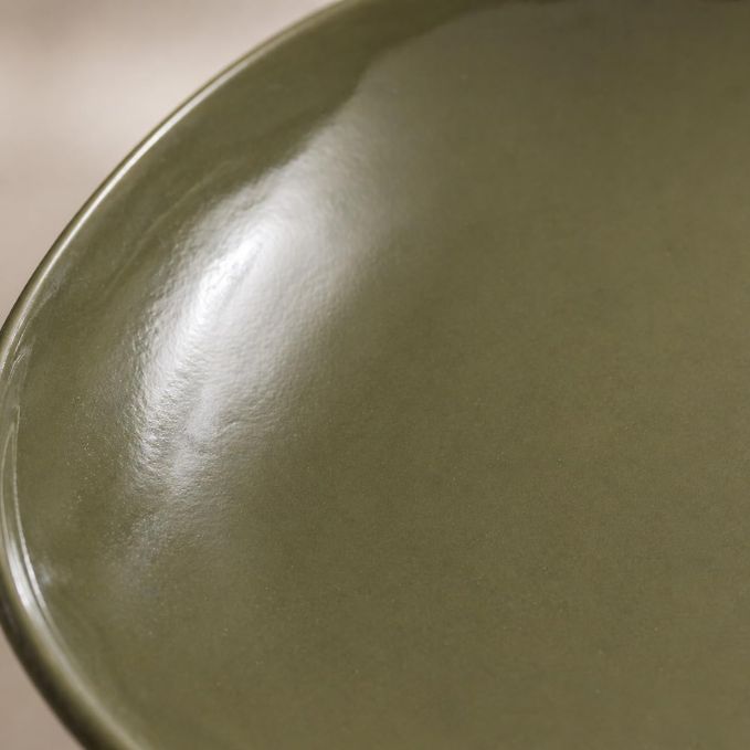 Crazy Sutra Naturra Green Triangle Ceramic Serving Plate Set of 2 | Modern Snack, Dessert & Appetizer Plates | Stoneware Tableware