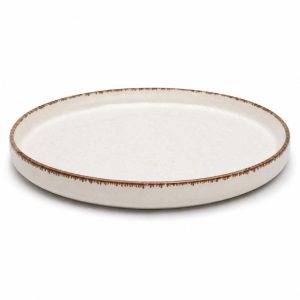 Crazy Sutra Naturra Ceramic Pizza Plate Set of 2 | Rustic Stoneware Pizza Serving Plates | Microwave & Dishwasher Safe Dinnerware