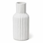 8 inch white ceramic vase