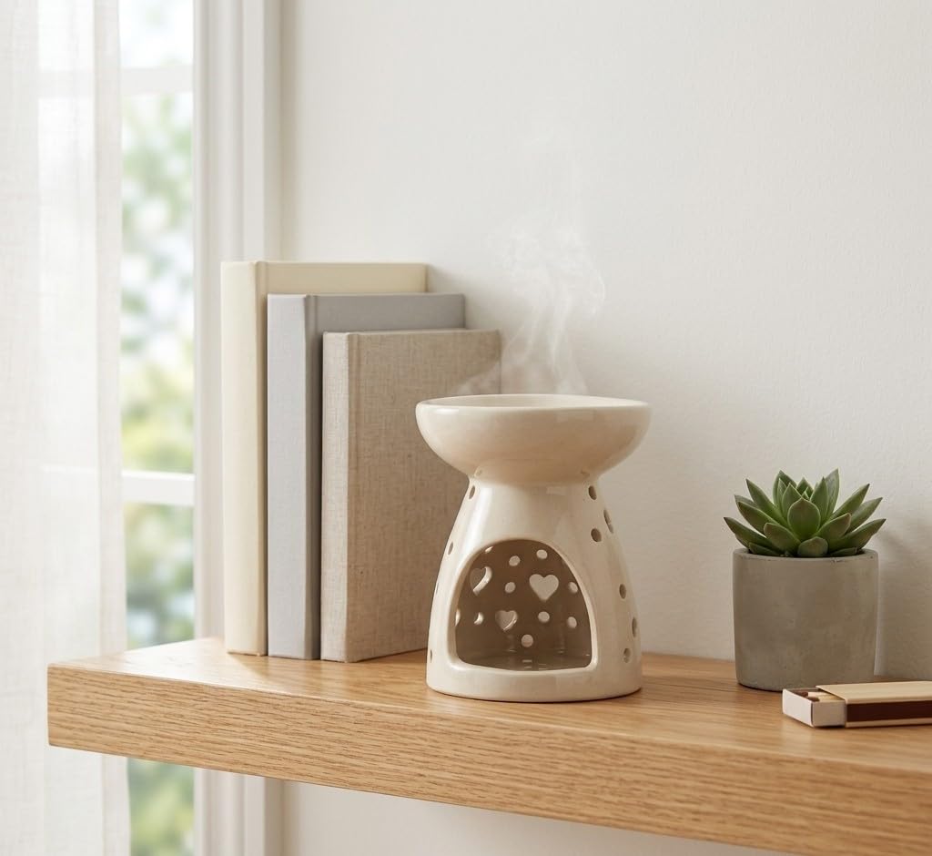 Sukoon by Crazy Sutra Big Ceramic Aroma Oil Diffuser | Ceramic Oil Diffuser, Essential Oil Burner & Wax Melt Warmer for Aromatherapy & Home Fragrance