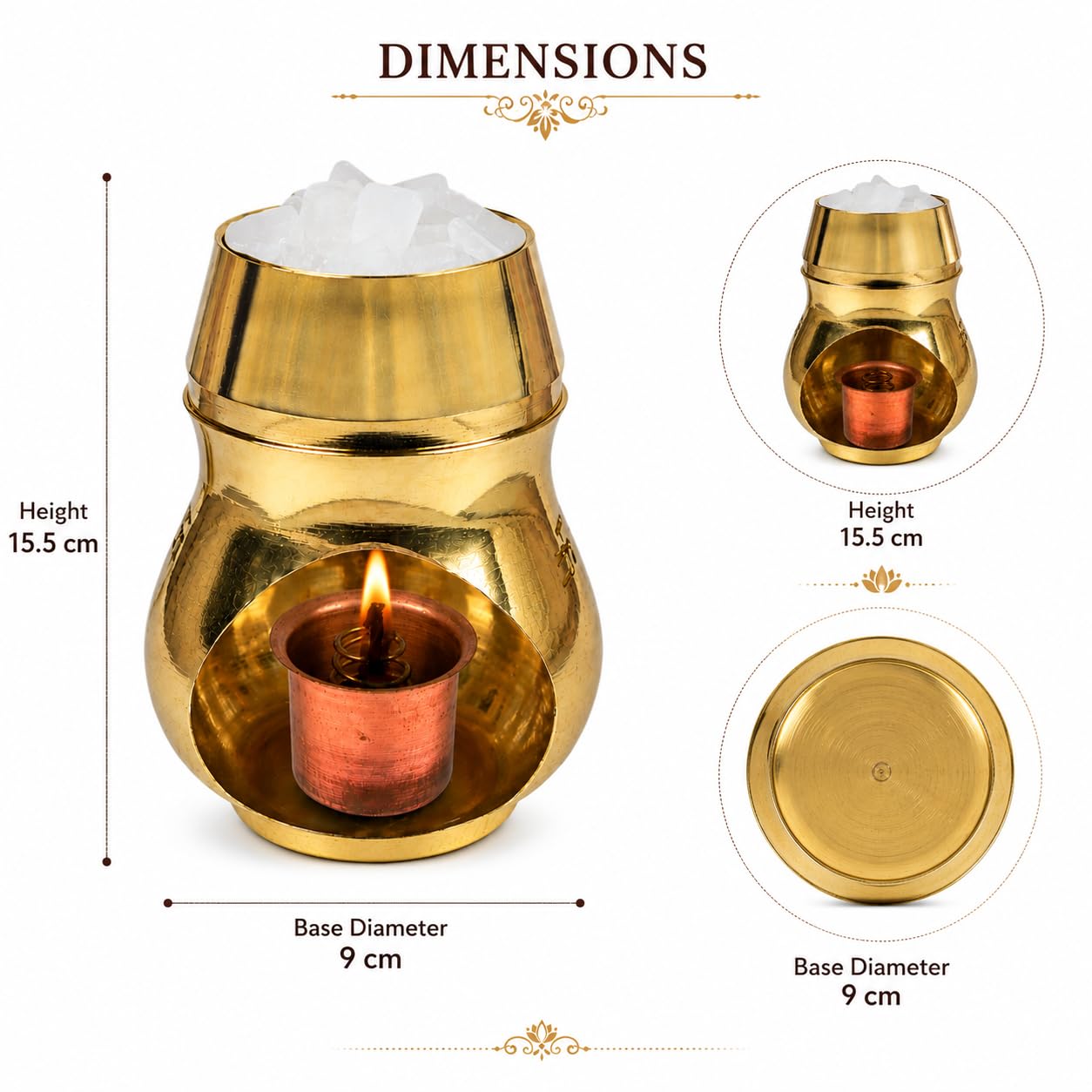 Sukoon by Crazy Sutra Traditional Brass Kapoor Dani & Diya